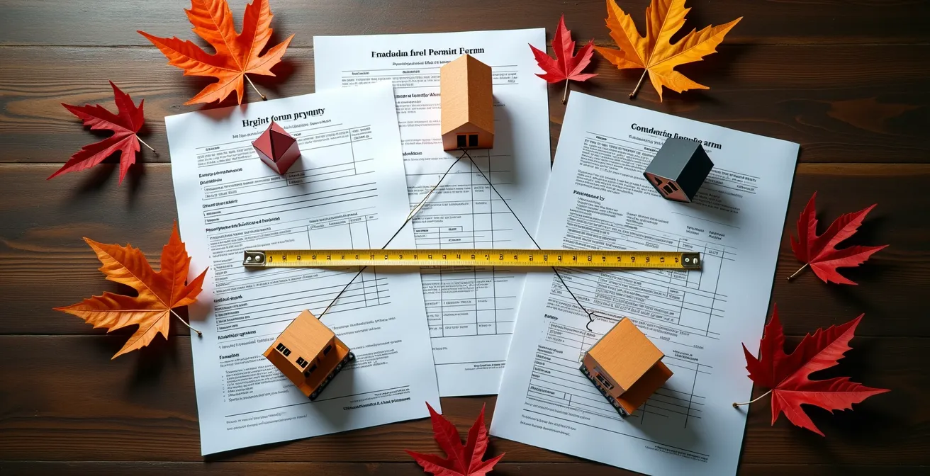 Schéma visuel d'aide à la décision pour déterminer si un permis de construction est nécessaire au Canada