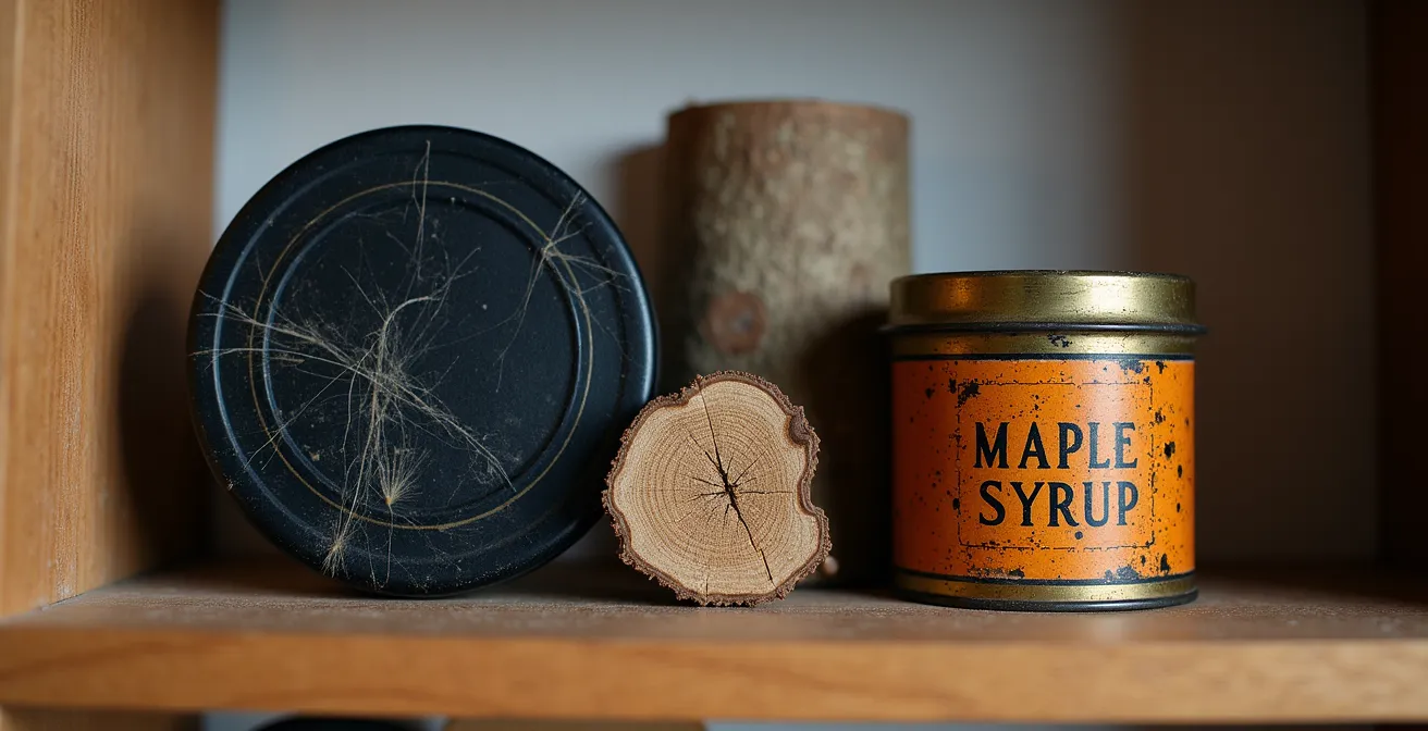 Cabinet de curiosités moderne avec souvenirs canadiens soigneusement organisés