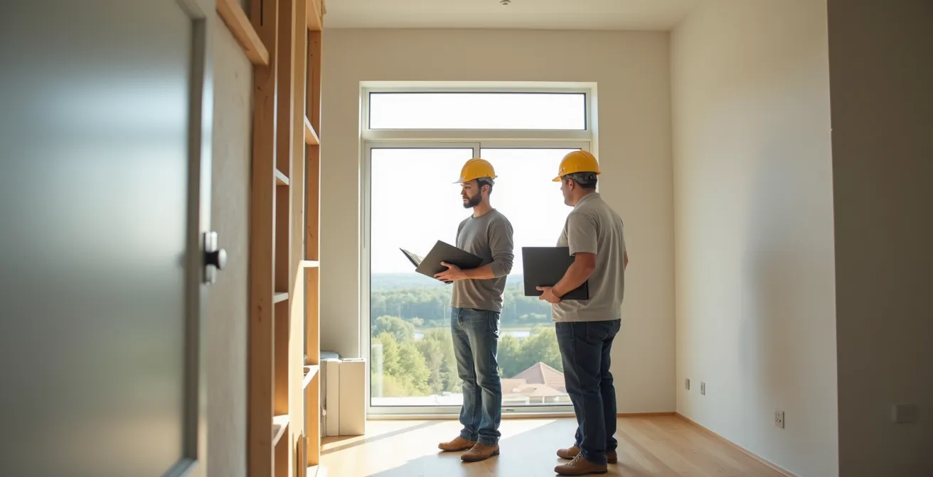 Inspection finale d'un chantier avec remise du dossier des ouvrages exécutés